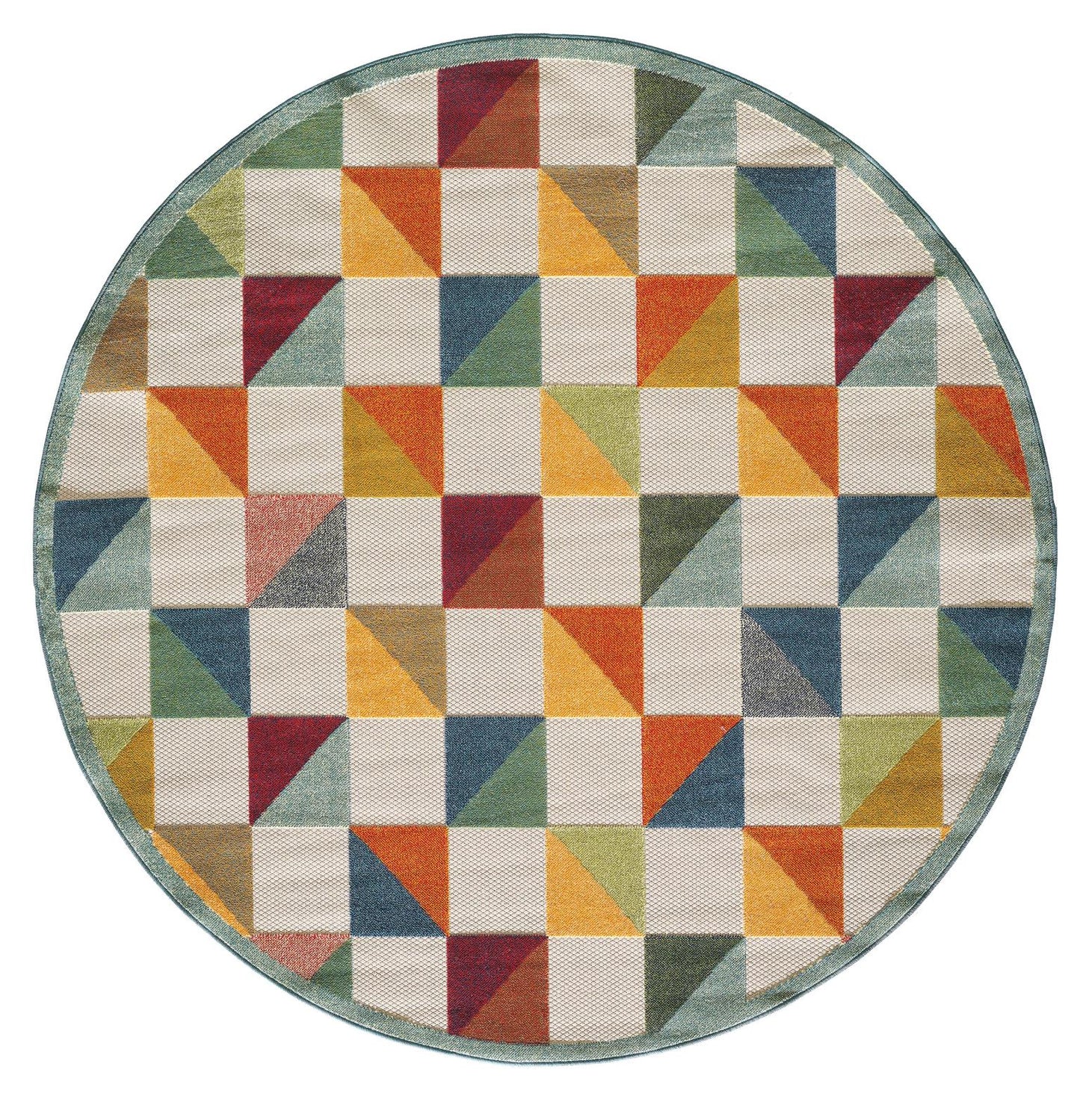 Kas Calla 6930 Ivory Multi Indoor/Outdoor Machine Woven Rug