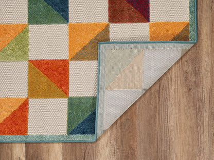 Kas Calla 6930 Ivory Multi Indoor/Outdoor Machine Woven Rug