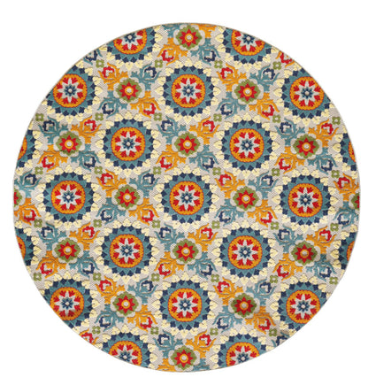 Kas Calla 6931 Ivory Multi Indoor/Outdoor Machine Woven Rug