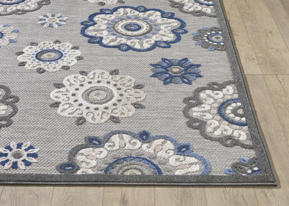 Kas Calla 6932 Grey Indoor/Outdoor Machine Woven Rug