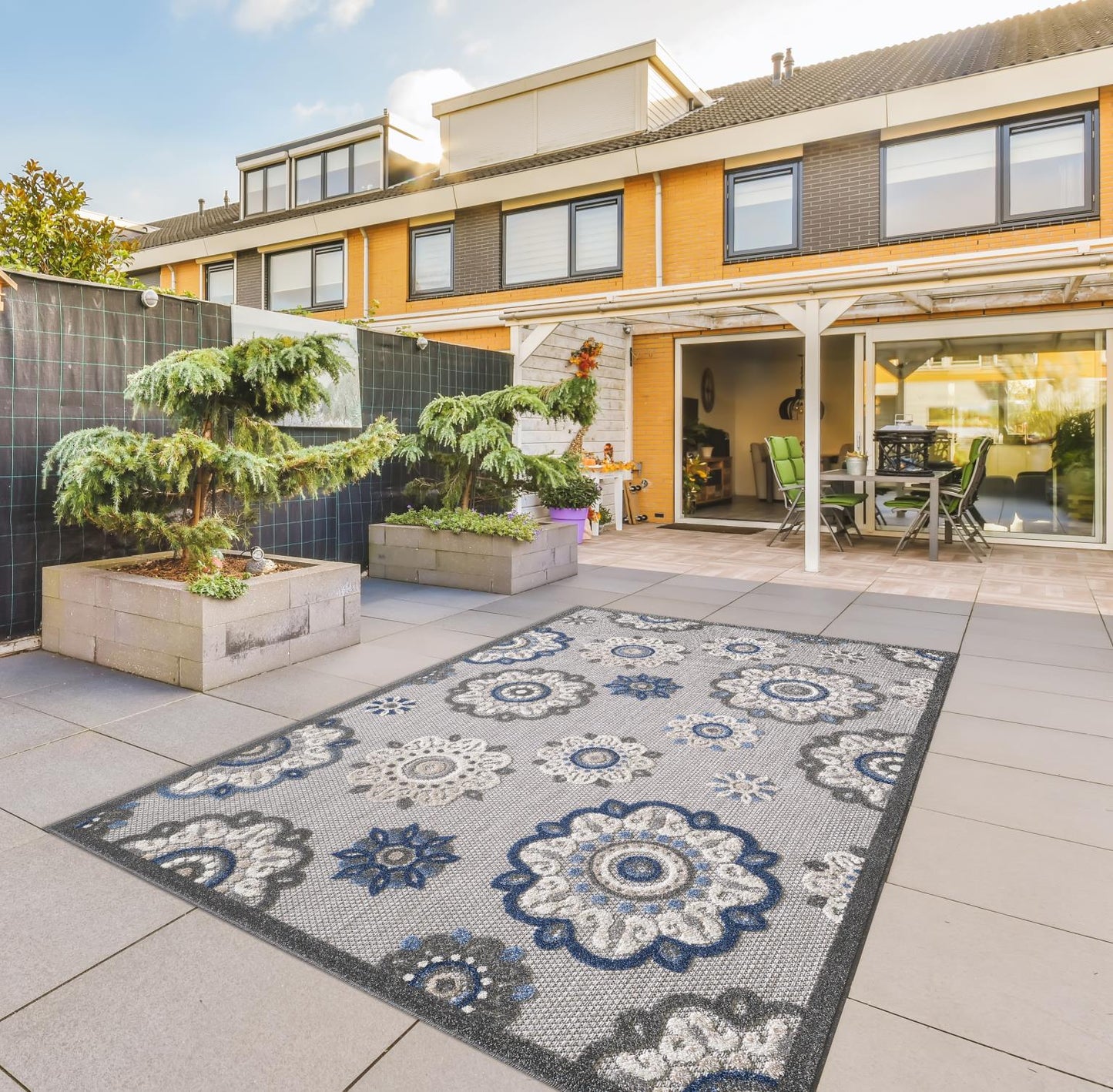 Kas Calla 6932 Grey Indoor/Outdoor Machine Woven Rug