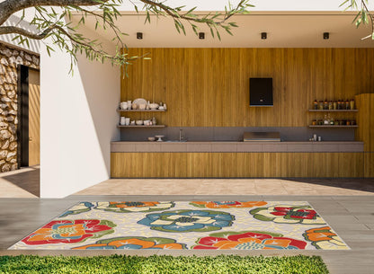 Kas Calla 6936 Ivory Indoor/Outdoor Machine Woven Rug