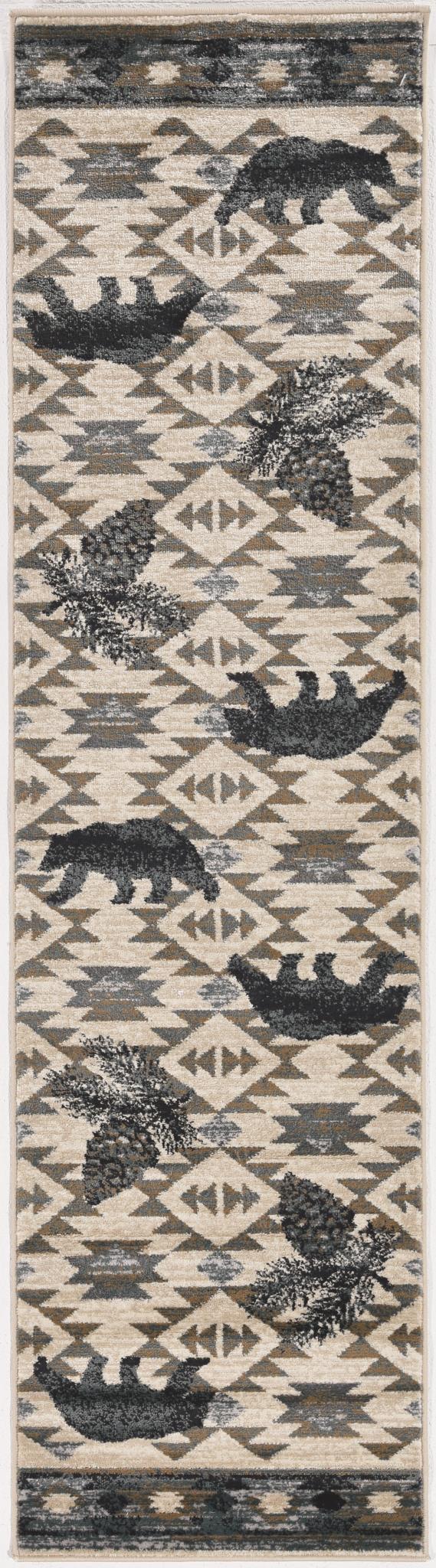 Kas Chester 5634 Ivory Blue Rustic & Lodge Machine Woven Rug