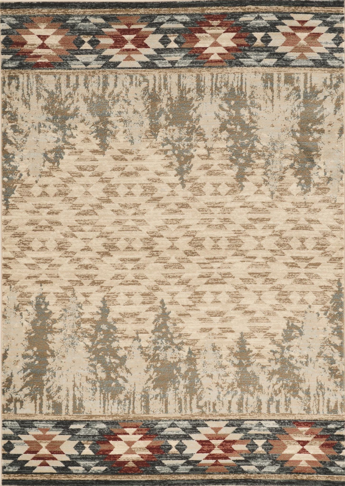 Kas Chester 5635 Ivory Rustic & Lodge Machine Woven Rug