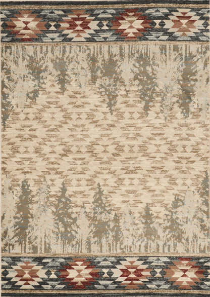 Kas Chester 5635 Ivory Rustic & Lodge Machine Woven Rug