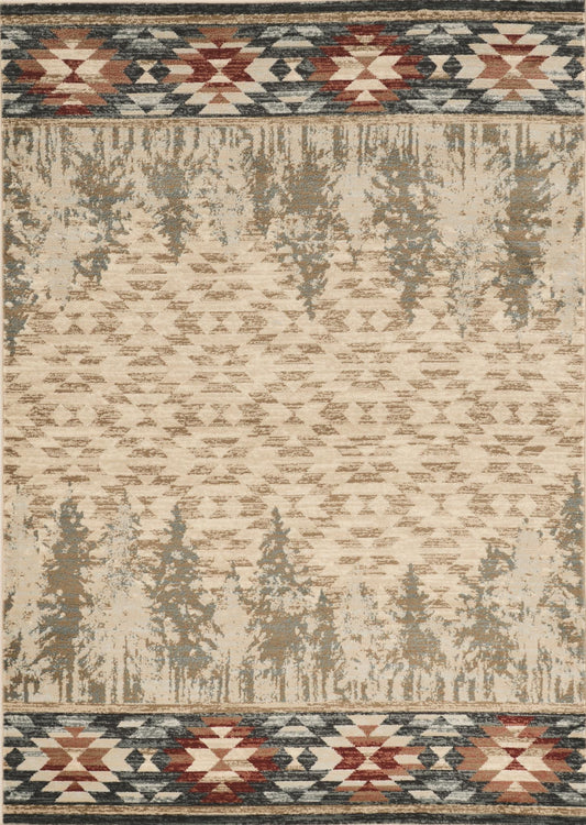 Kas Chester 5635 Ivory Rustic & Lodge Machine Woven Rug