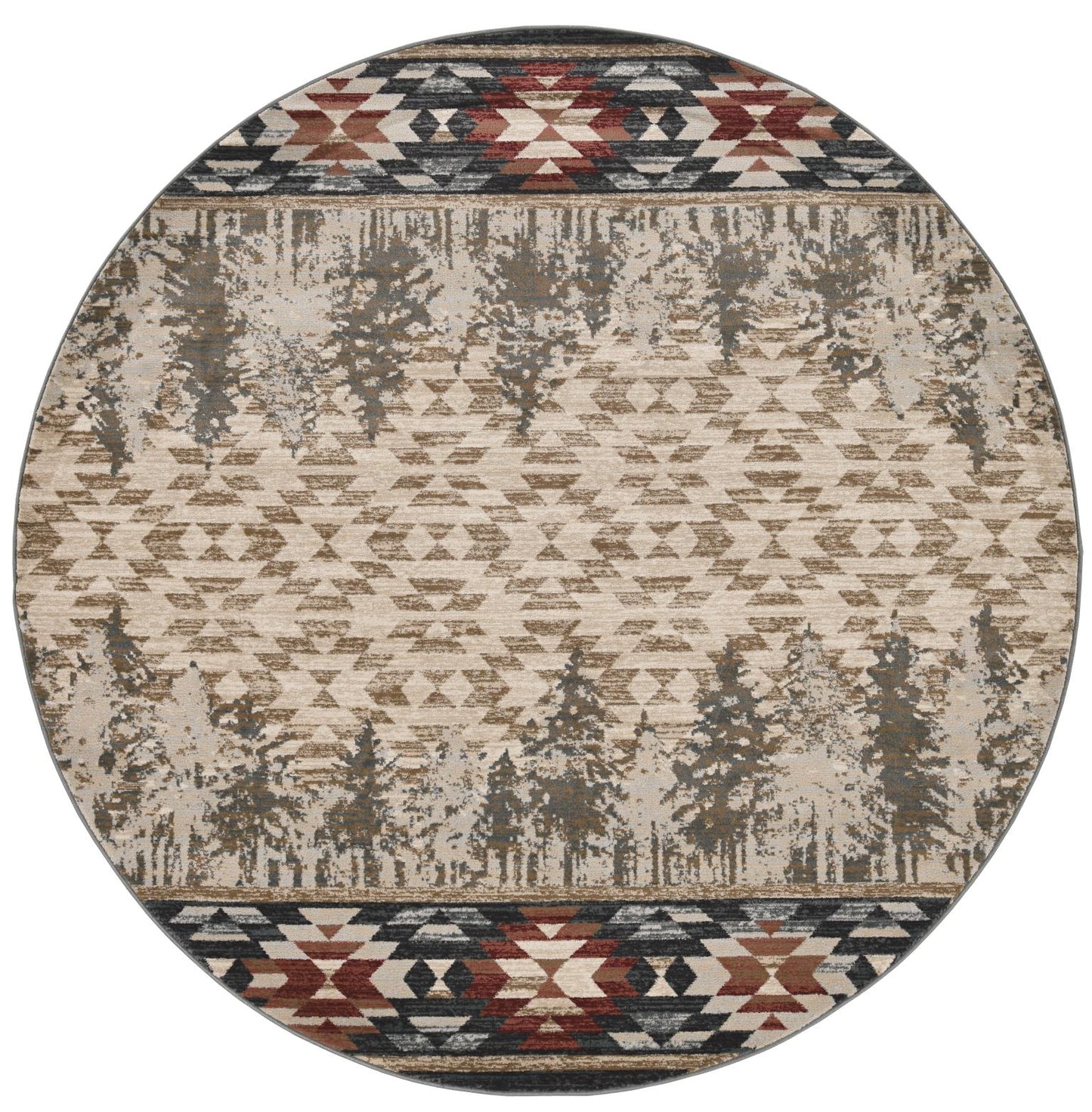 Kas Chester 5635 Ivory Rustic & Lodge Machine Woven Rug