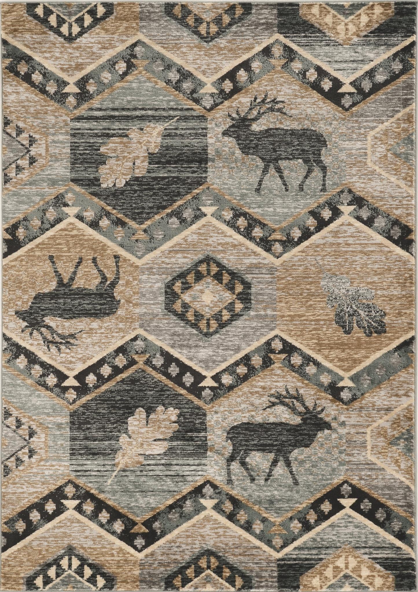 Kas Chester 5637 Seafoam Rustic & Lodge Machine Woven Rug