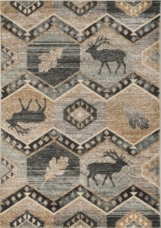 Kas Chester 5637 Seafoam Rustic & Lodge Machine Woven Rug