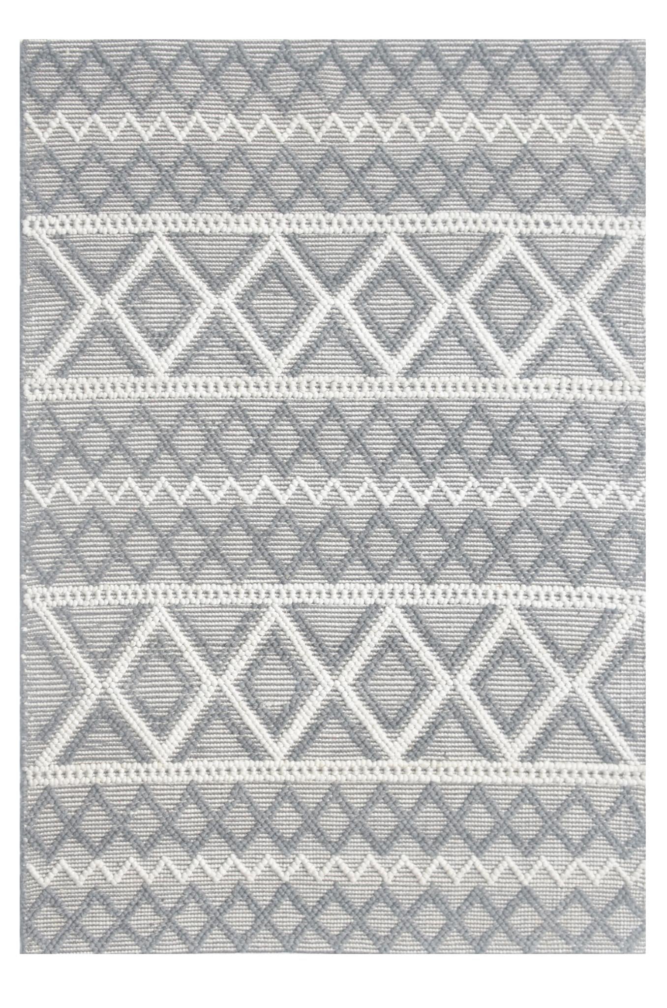 Kas Chloe 7725 Grey Ivory Casual Handwoven Rug