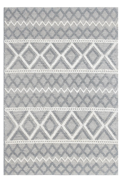 Kas Chloe 7725 Grey Ivory Casual Handwoven Rug