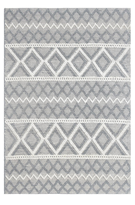 Kas Chloe 7725 Grey Ivory Casual Handwoven Rug