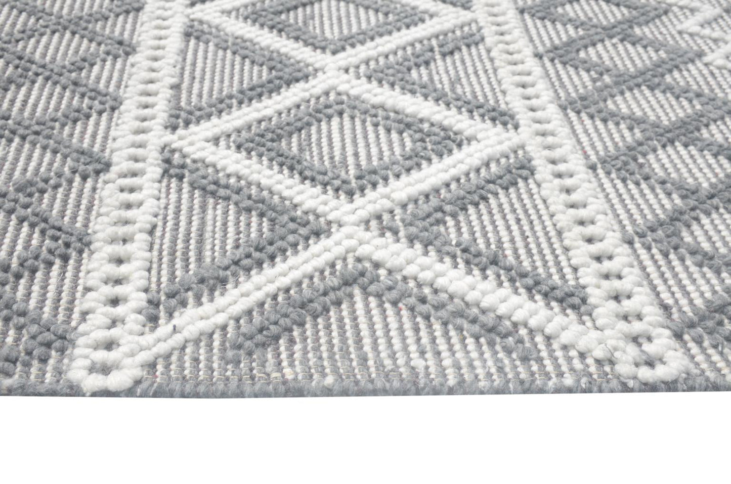 Kas Chloe 7725 Grey Ivory Casual Handwoven Rug