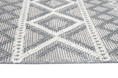 Kas Chloe 7725 Grey Ivory Casual Handwoven Rug