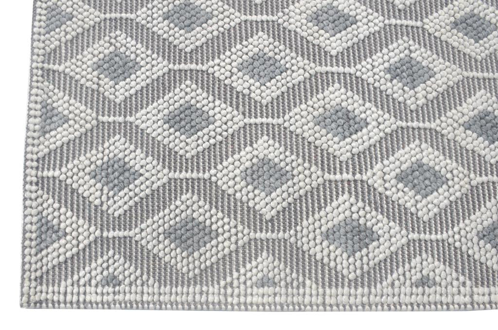 Kas Chloe 7723 Ivory Grey Casual Handwoven Rug