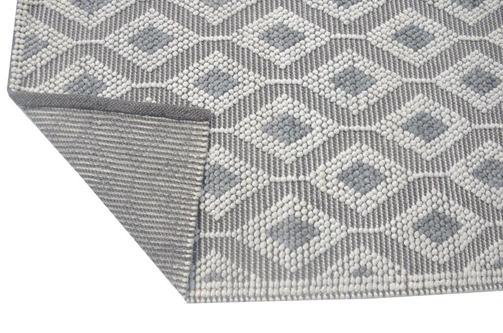 Kas Chloe 7723 Ivory Grey Casual Handwoven Rug