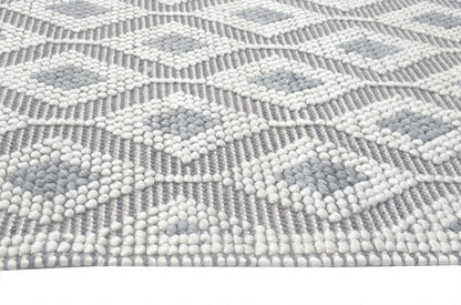 Kas Chloe 7723 Ivory Grey Casual Handwoven Rug