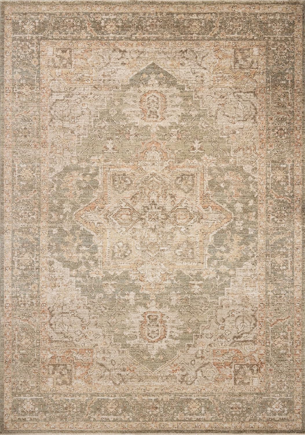 Chris Loves Julia x Loloi Palma PLM-08 Olive Spice Traditional Power Loomed Rug