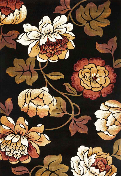 Kas Corinthian 5351 Black Traditional Machine Woven Rug