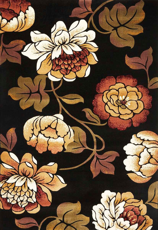 Kas Corinthian 5351 Black Traditional Machine Woven Rug