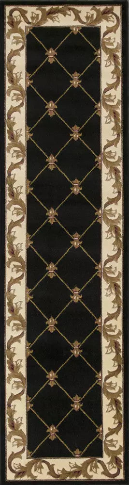 Kas Corinthian 5321 Black Traditional Machine Woven Rug