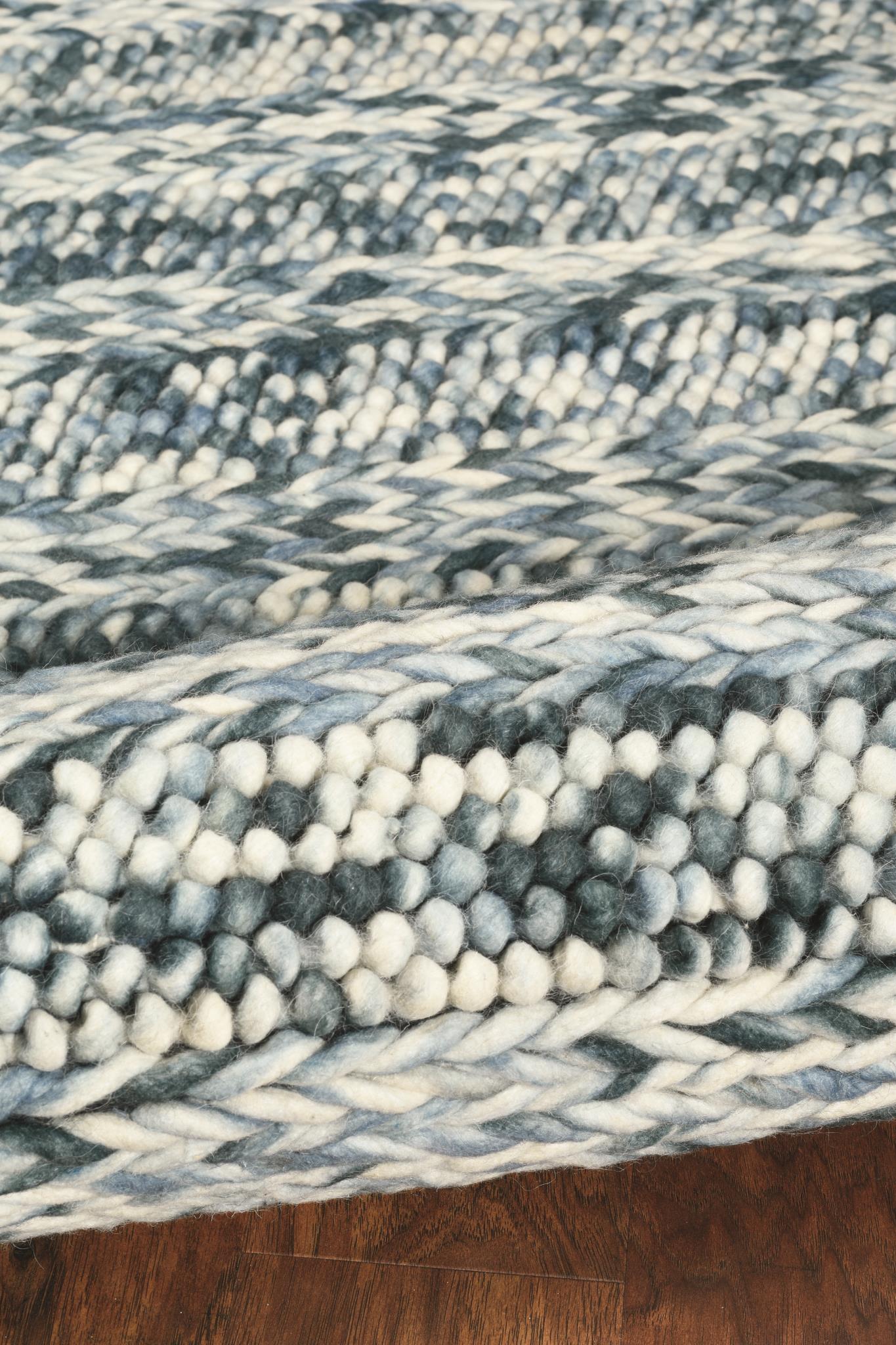 Kas Cortico 6156 Blue Casual Handwoven Rug