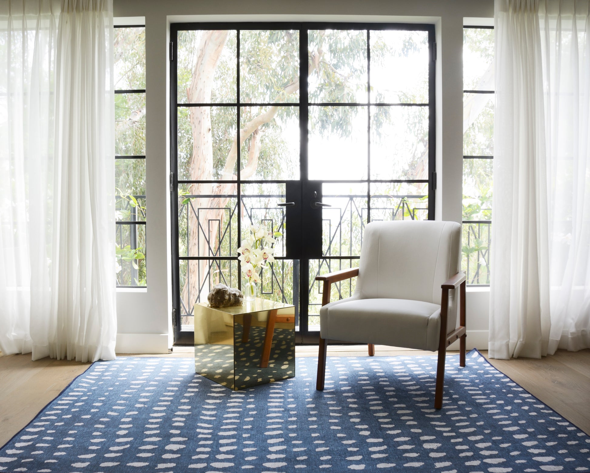 Novogratz Delmar  Blue  Contemporary