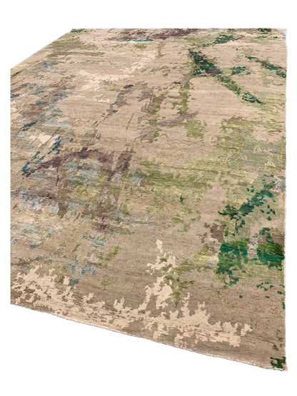 Artisan Dakota Beige Brown Green Transitional Knotted Rug - Rugs - Artisan - Atlanta Designer Rugs