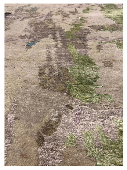Artisan Dakota Beige Brown Green Transitional Knotted Rug - Rugs - Artisan - Atlanta Designer Rugs