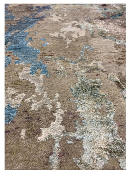 Artisan Dakota Beige Brown Green Transitional Knotted Rug - Rugs - Artisan - Atlanta Designer Rugs