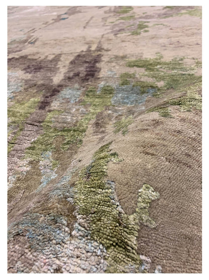 Artisan Dakota Beige Brown Green Transitional Knotted Rug - Rugs - Artisan - Atlanta Designer Rugs
