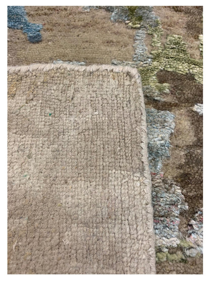 Artisan Dakota Beige Brown Green Transitional Knotted Rug - Rugs - Artisan - Atlanta Designer Rugs