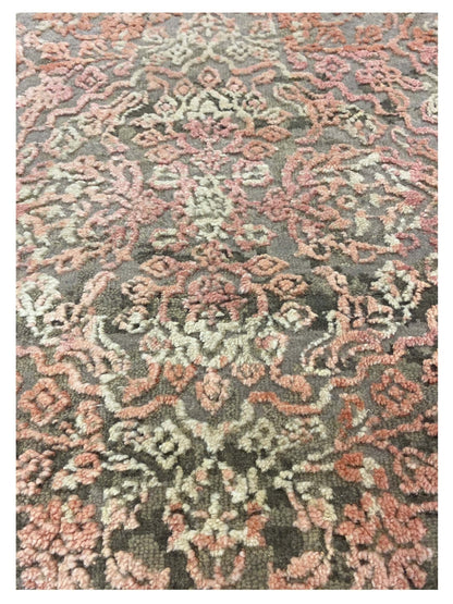 Artisan Dakota Silver Rose Transitional Knotted Rug - Rugs - Artisan - Atlanta Designer Rugs