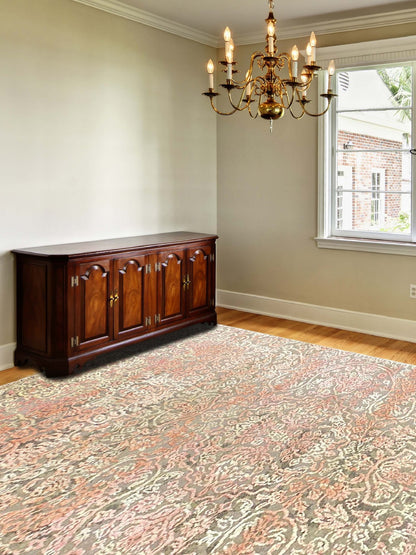 Artisan Dakota Silver Rose Transitional Knotted Rug - Rugs - Artisan - Atlanta Designer Rugs