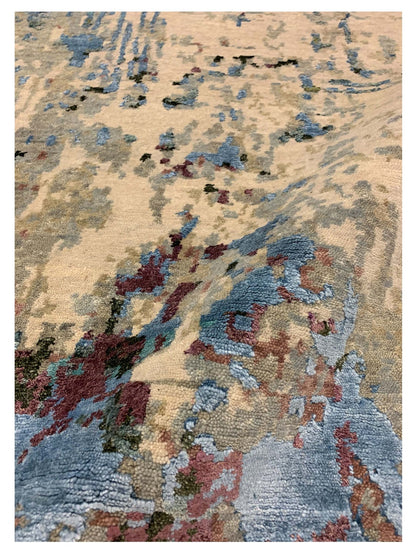 Artisan Dakota Silver Blue Transitional Knotted Rug - Rugs - Artisan - Atlanta Designer Rugs