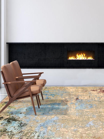 Artisan Dakota Silver Blue Transitional Knotted Rug - Rugs - Artisan - Atlanta Designer Rugs