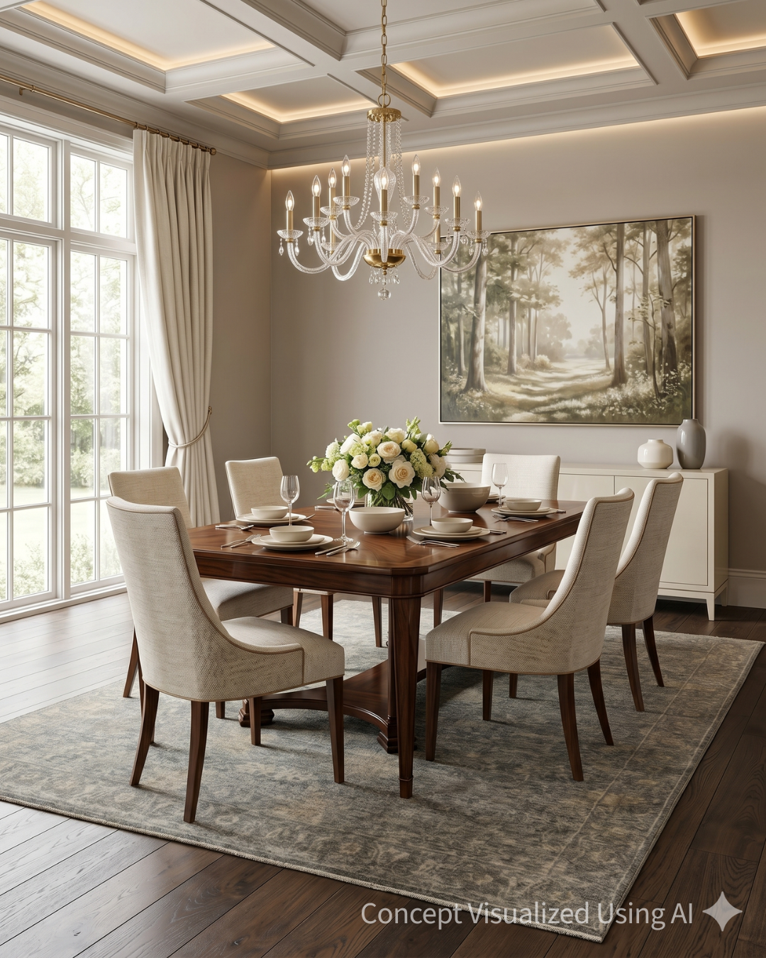 Artisan Crown  Seashell Ivory Transitional Rug for Diningroom