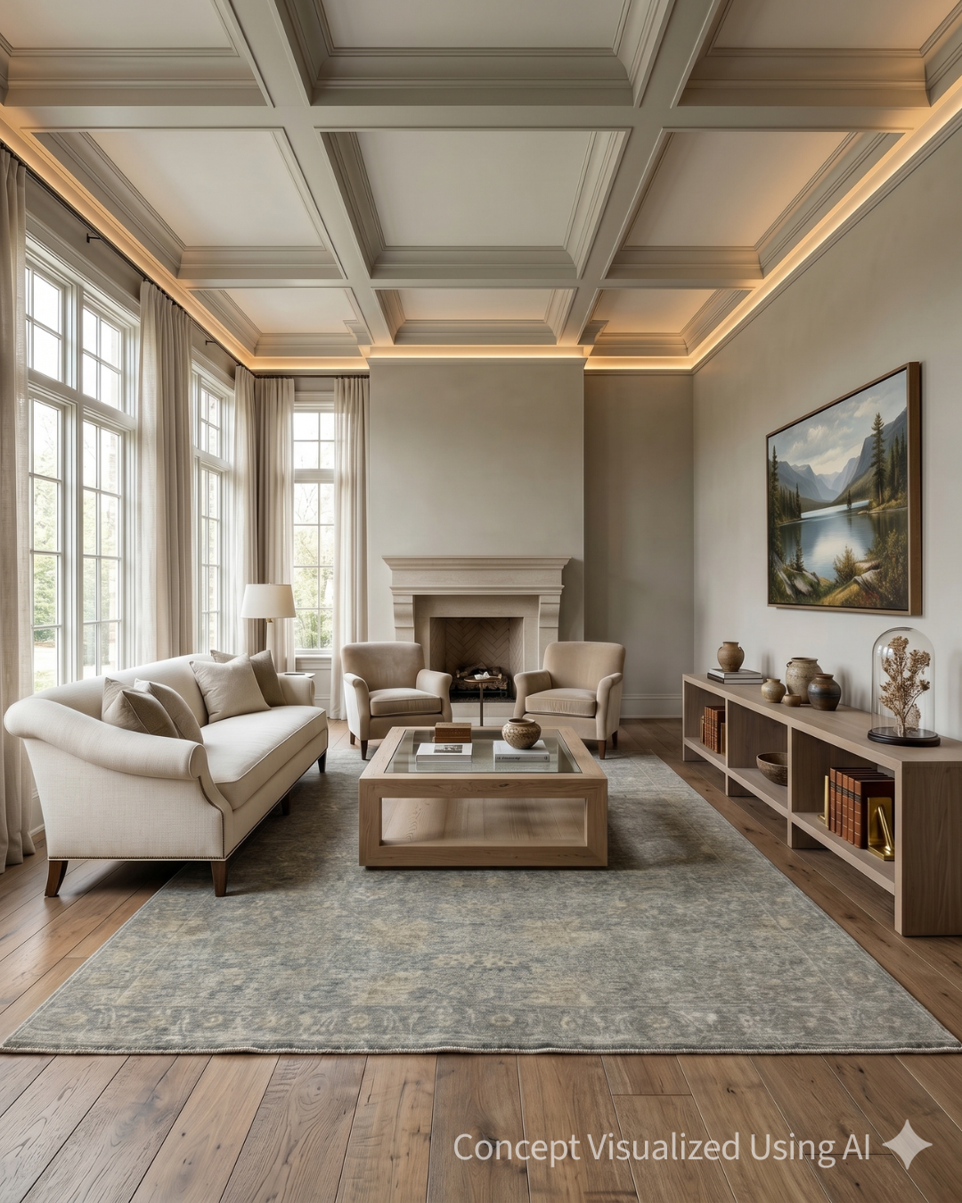 Artisan Crown  Seashell Ivory Transitional Rug for Livingroom