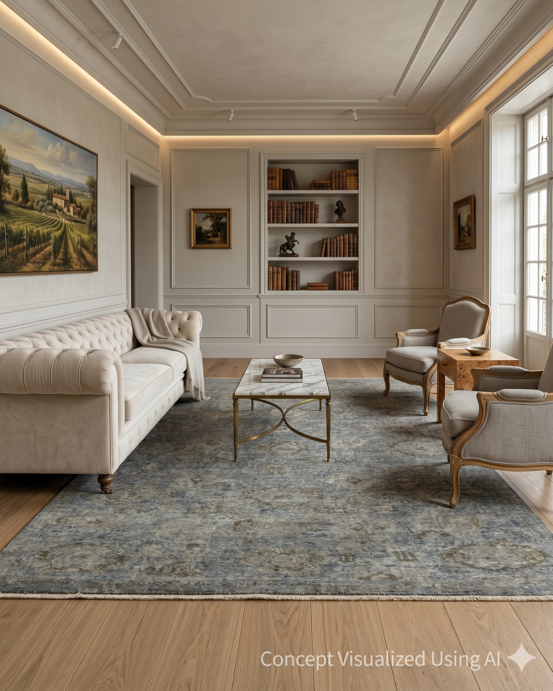Artisan Crown  Nickel  Transitional Rug for Livingroom