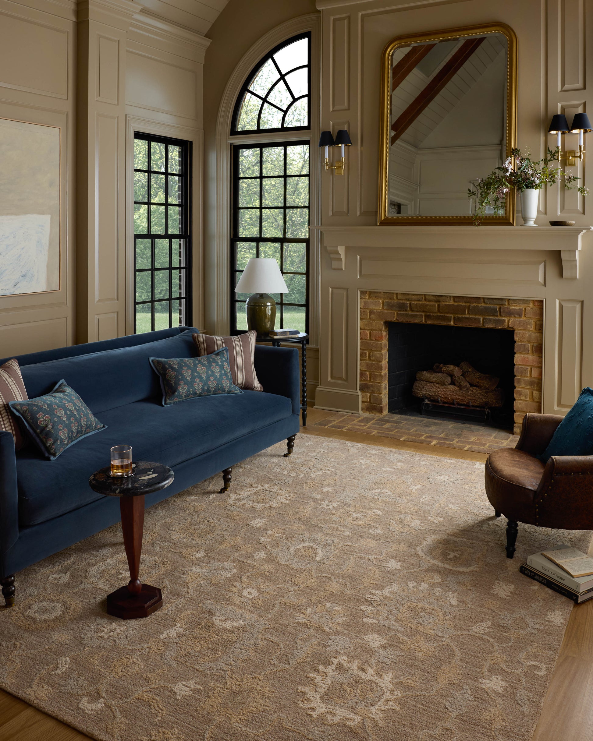 Chris Loves Julia x Loloi Dorothea  Bark Stone Traditional