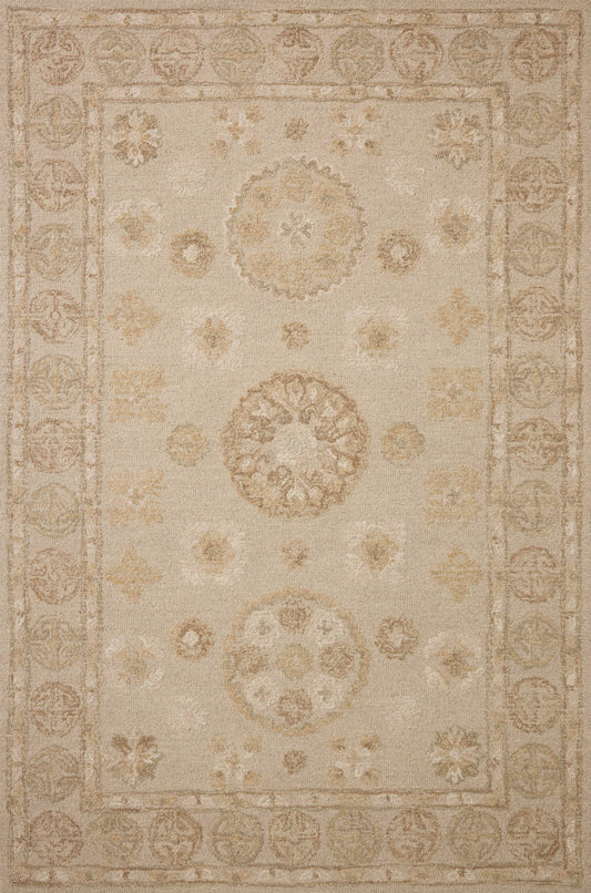 Chris Loves Julia x Loloi Dorothea  Dove Natural Traditional