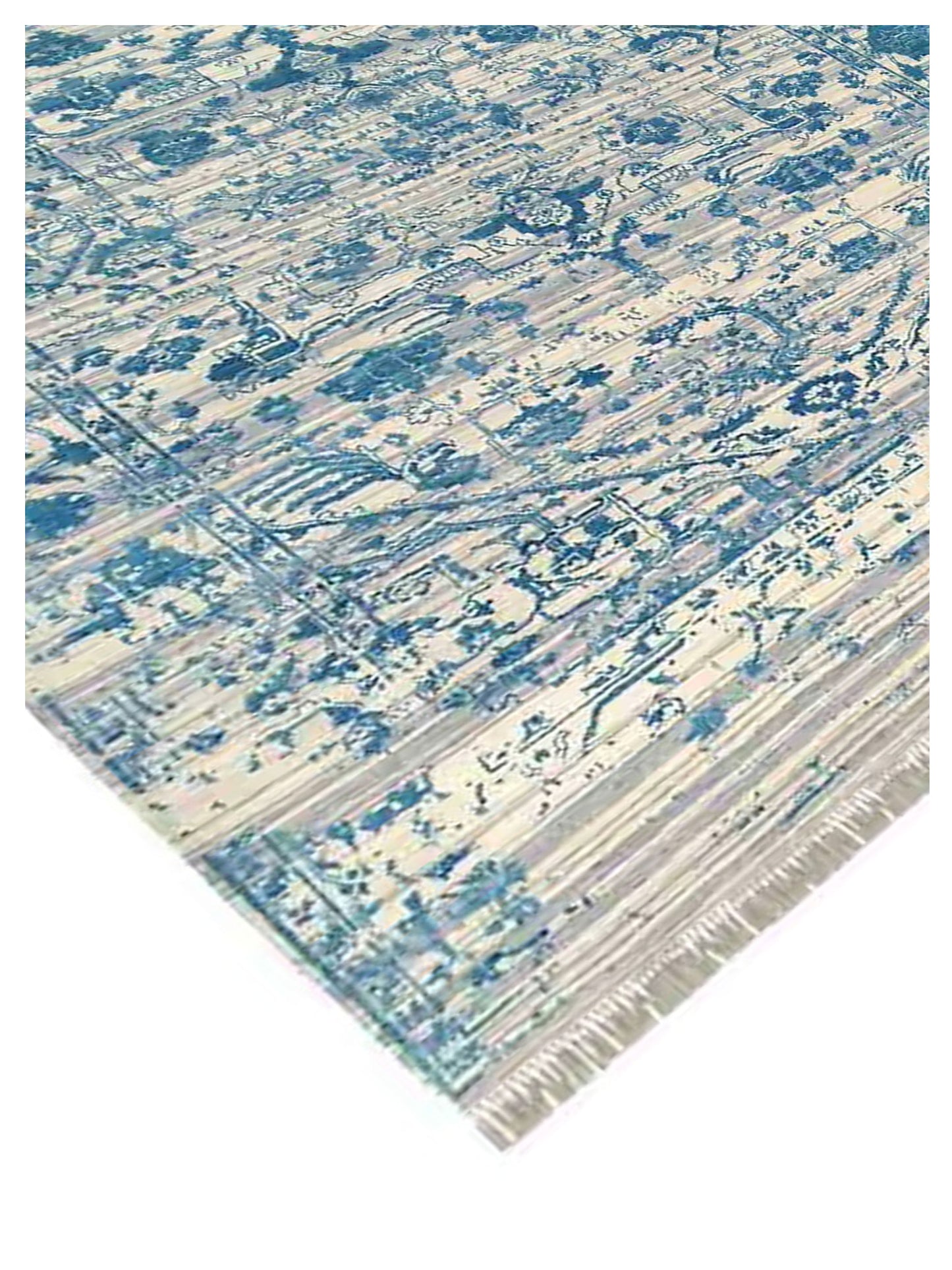 Limited DALBY DA-722 Ivory Blue  Transitional Knotted Rug