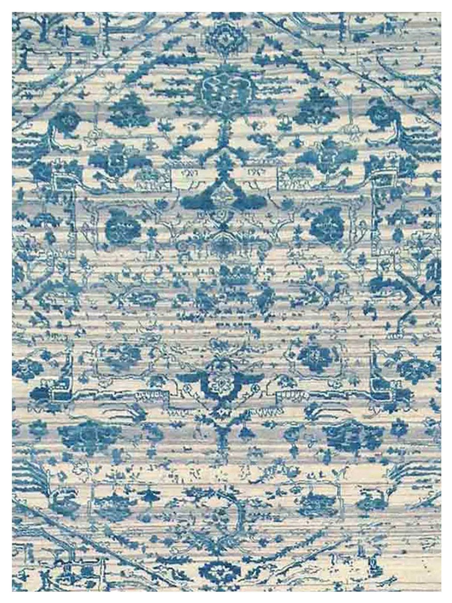 Limited DALBY DA - 722 Ivory Blue Transitional Knotted Rug - Rugs - Limited - Atlanta Designer Rugs