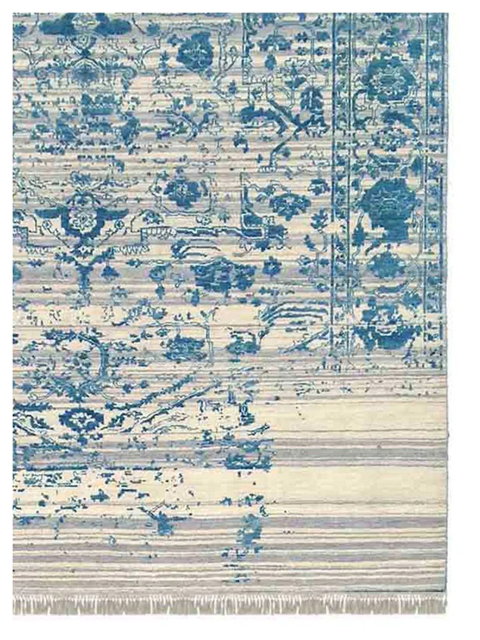 Limited DALBY DA - 722 Ivory Blue Transitional Knotted Rug - Rugs - Limited - Atlanta Designer Rugs
