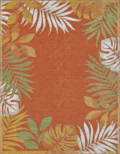 KAS Dahlia 1403 Ivory/Rust Indoor/Outdoor Rug - Rugs - KAS - Atlanta Designer Rugs