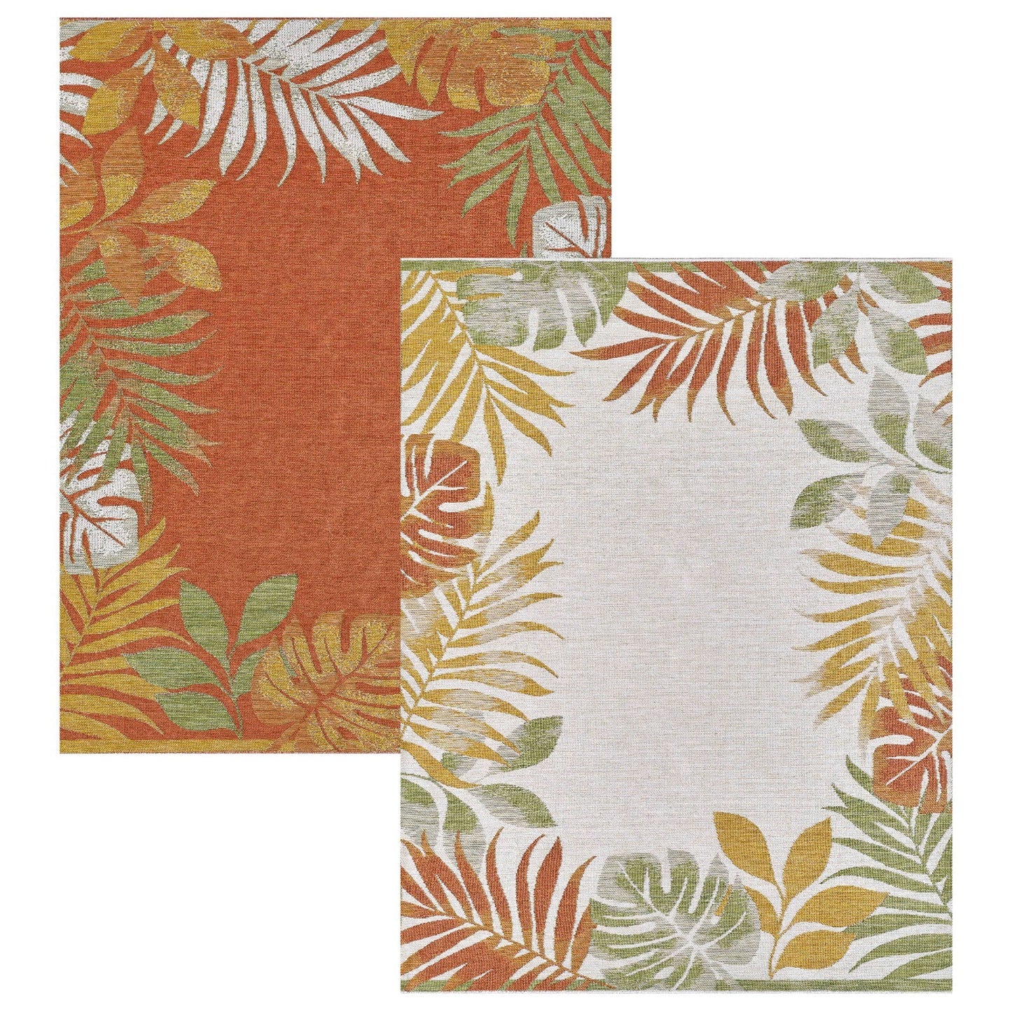 KAS Dahlia 1403 Ivory/Rust Indoor/Outdoor Rug - Rugs - KAS - Atlanta Designer Rugs