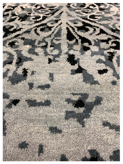 Artisan Mary Grey Contemporary Knotted Rug - Rugs - Artisan - Atlanta Designer Rugs
