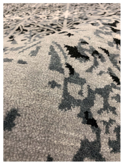 Artisan Mary Grey Contemporary Knotted Rug - Rugs - Artisan - Atlanta Designer Rugs