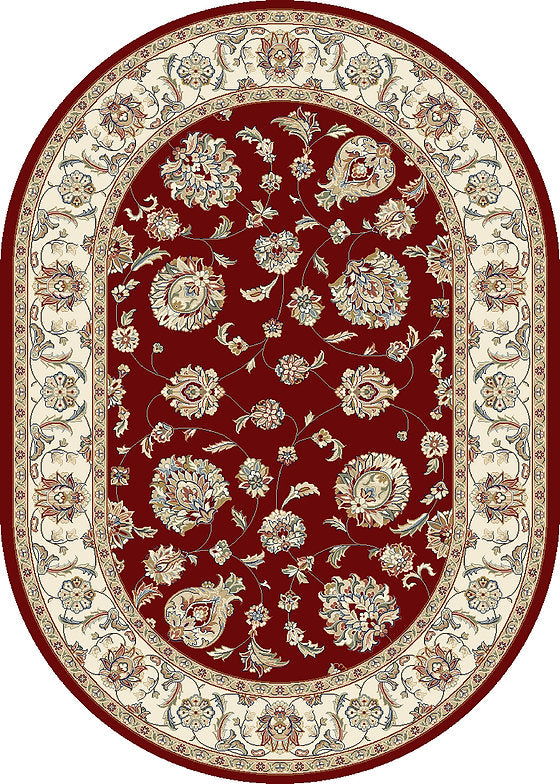 Dynamic Rugs Ancient Garden 57365 Red Ivory Traditional Machine-Made Rug