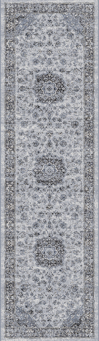 Dynamic Rugs Ancient Garden 57559 Silver Grey Traditional Machine-Made Rug